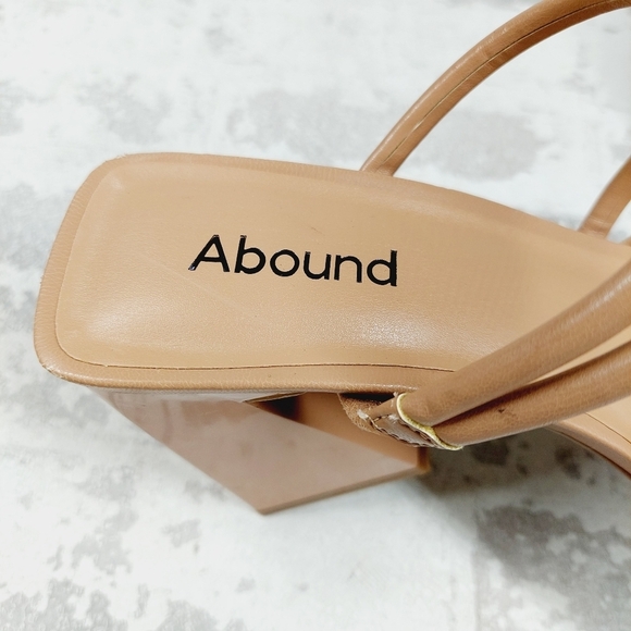 New Abound Austry Tan Mocha Tubular Strappy Heeled Sandal i441 - Picture 10 of 12